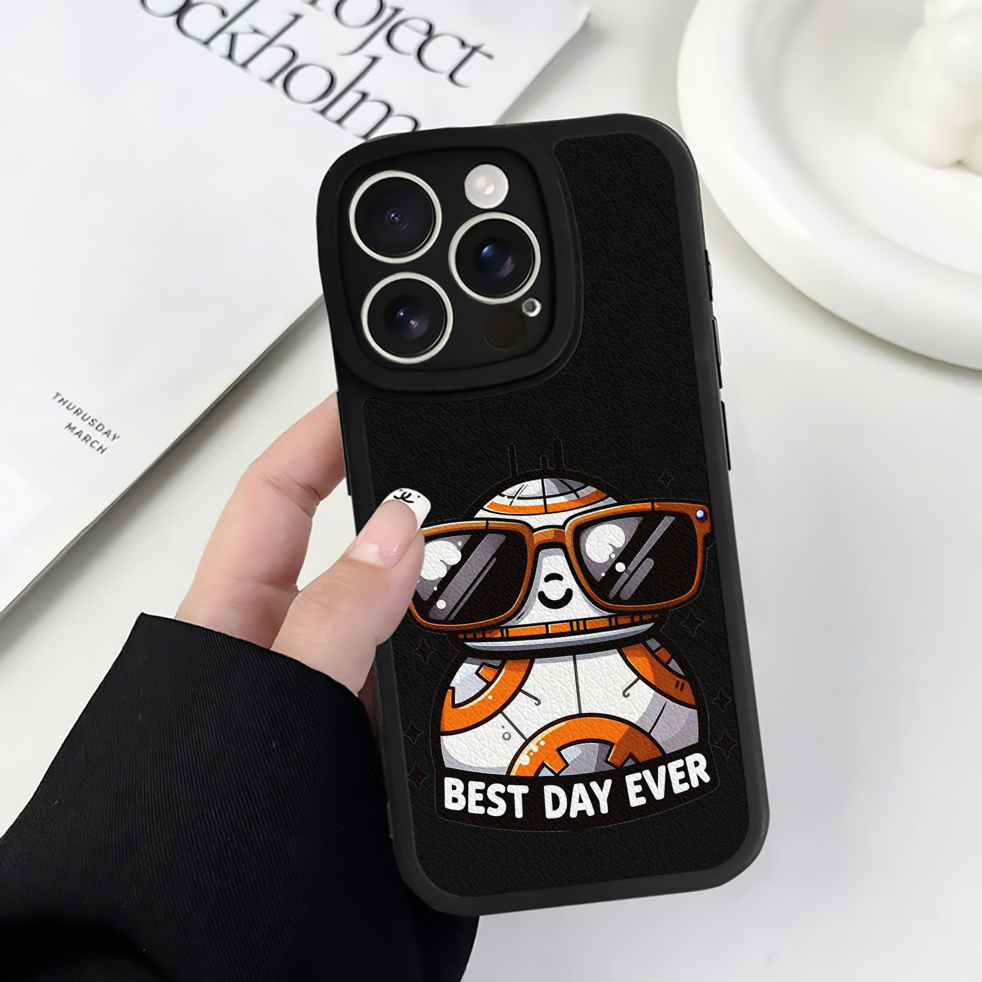 （画像用） スター・ウォーズ Star Wars 【iPhone 16シリーズ対応】シリコンスマホケース（レザー調） 材質：シリコン